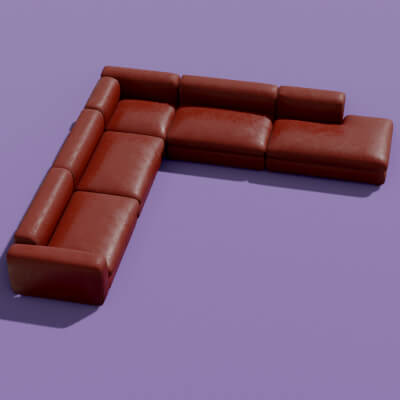L-Shaped Lounge 3D Model