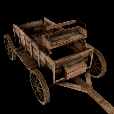 Medieval Wagon 3D Model
