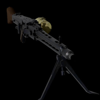 MG45 Machine Gun 3D Model Free