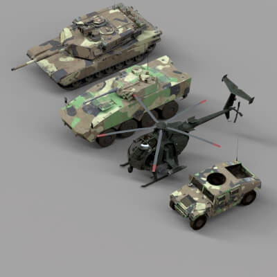 Military Vehicles Pack for Comics DAZ Studio