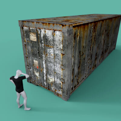 Old Shipment Container Prop for DAZ Studio Free