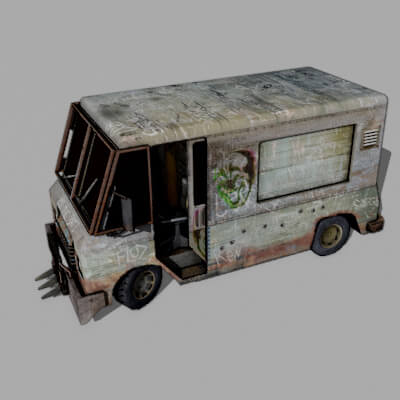 Old Van Free 3D Model