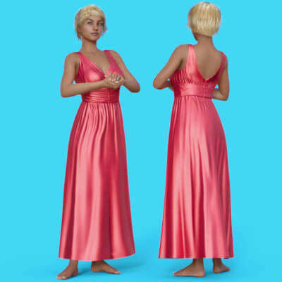R3D d-Force Long Dress 01 for G8F and G9 Daz Studio