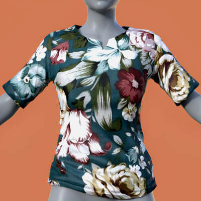 R3D Floral T-Shirt for Genesis 8F and G9 DAZ3D