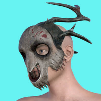 R3d Horror Mask 2 for G8M G8F and G9 Figures for Daz3D