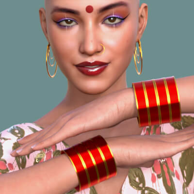 R3d Indian Jewelry Set 1 for Genesis 8 Female Version 2.0