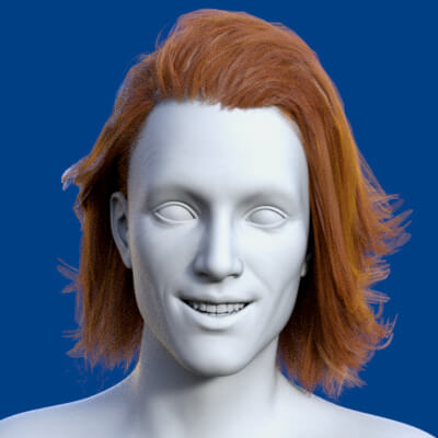 R3D Long Hair for G8M and Genesis 9 Figures