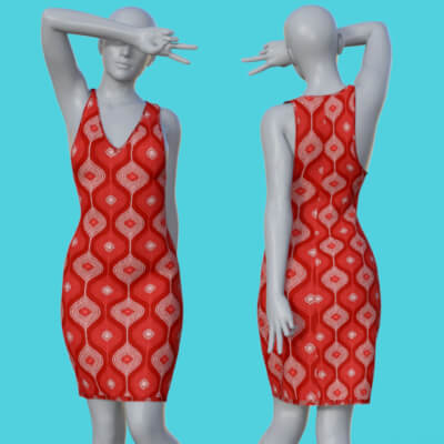 R3d D-Force Mini Dress for G8F G9 Figures Daz3D Free