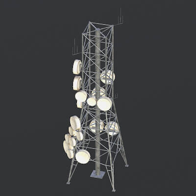 Radar Tower Free 3D Model