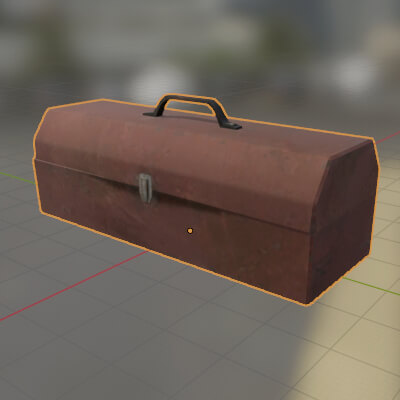 Red Toolbox 3d model free