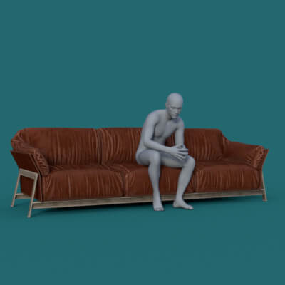 Sofa Long Prop for DAZ Studio Free
