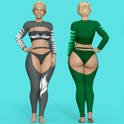 Stylish Outfit for G8 Females and G9 Figures daz studio
