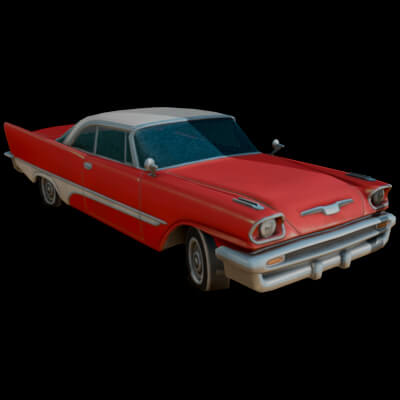 Stylized Abandoned Car 3D Model Free