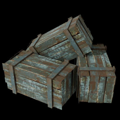 Wooden Crate 2 3D Model Free
