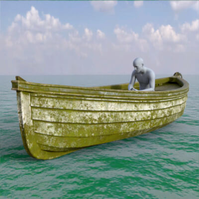 Wooden Boat Medieval Prop for DAZ Studio