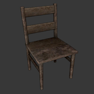 Wooden Chair 3D Model