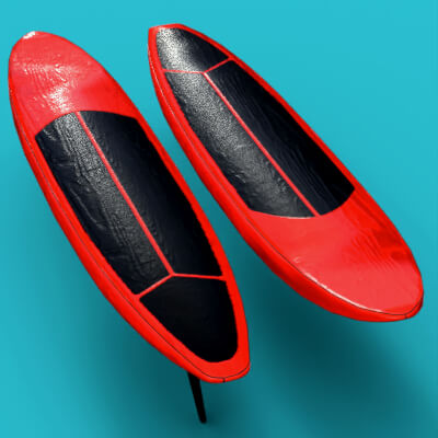 Wooden Surfboard Prop for DAZ Studio Free