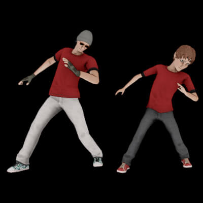 Young and Adult Male 3D Models Free