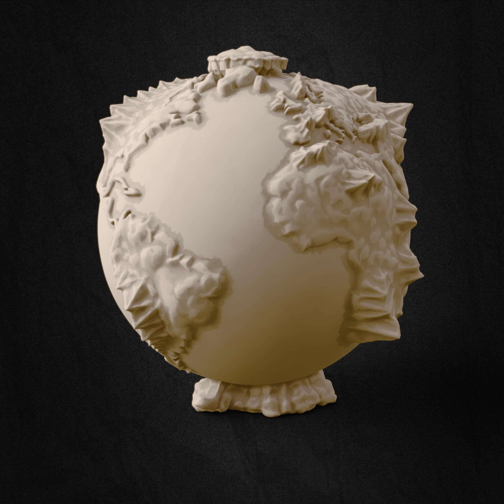 World With Relief - Free 3D Model by RareBox