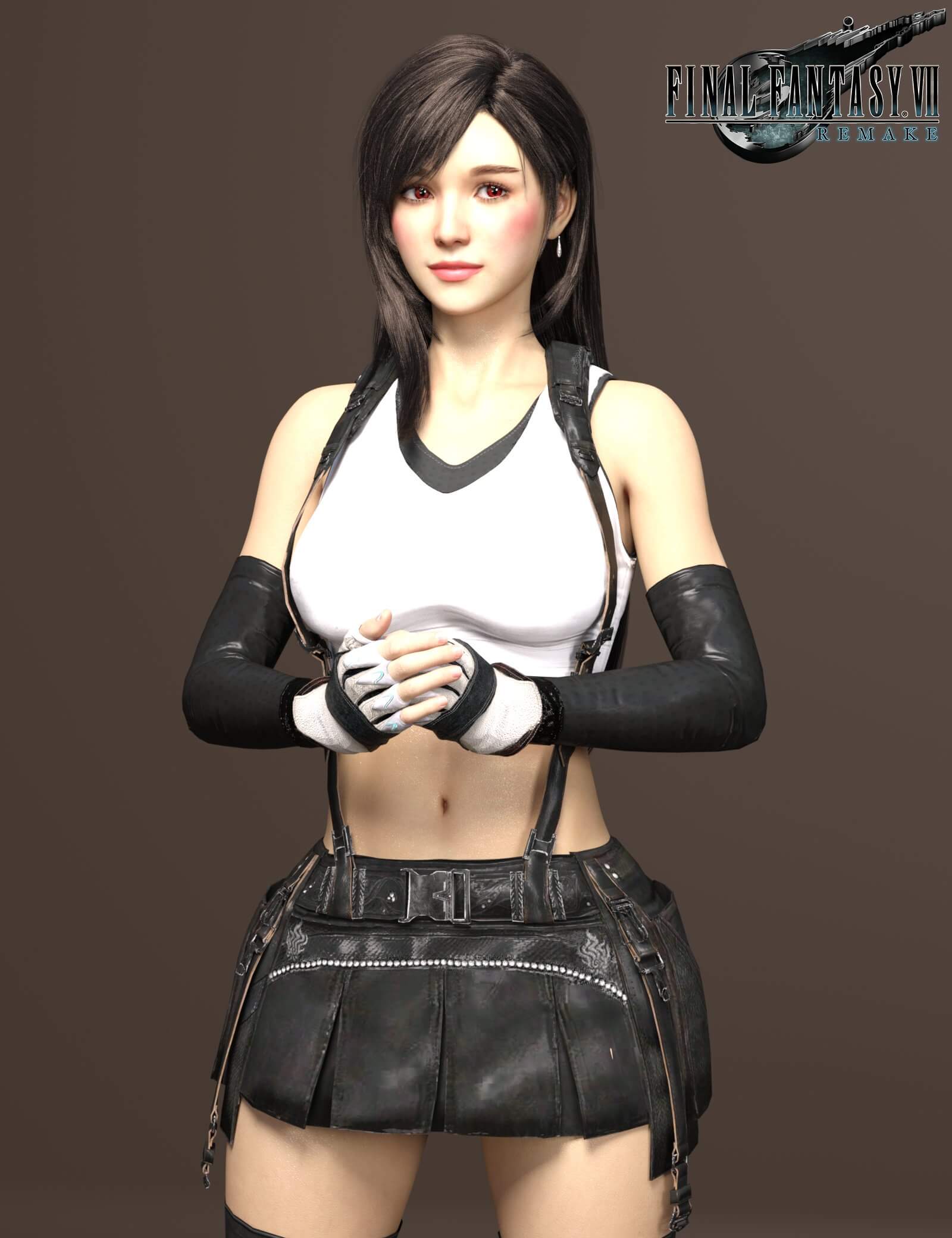 Tifa Final Fantasy Art 3D Rendering RenderHub Gallery