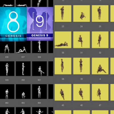 1400 Poses G8F and G9F