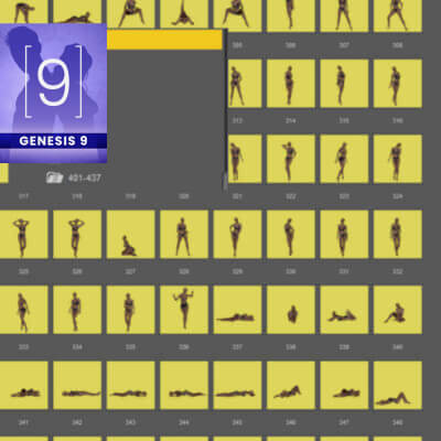 400 Varied Poses for G9F