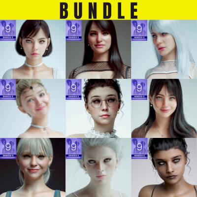 9 Characters Bundle for Genesis 9 50 Off by rdaughterdaz