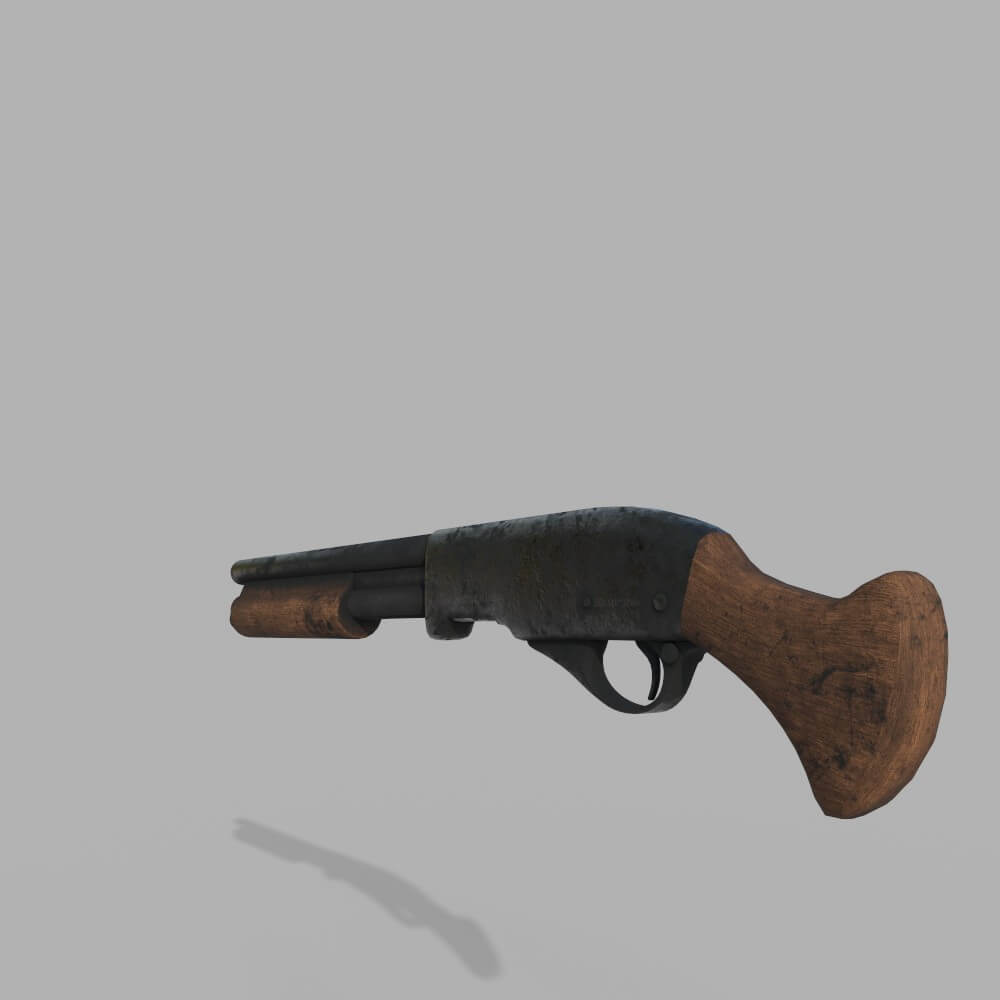 Sawed Off Shotgun 3D Model by re2222