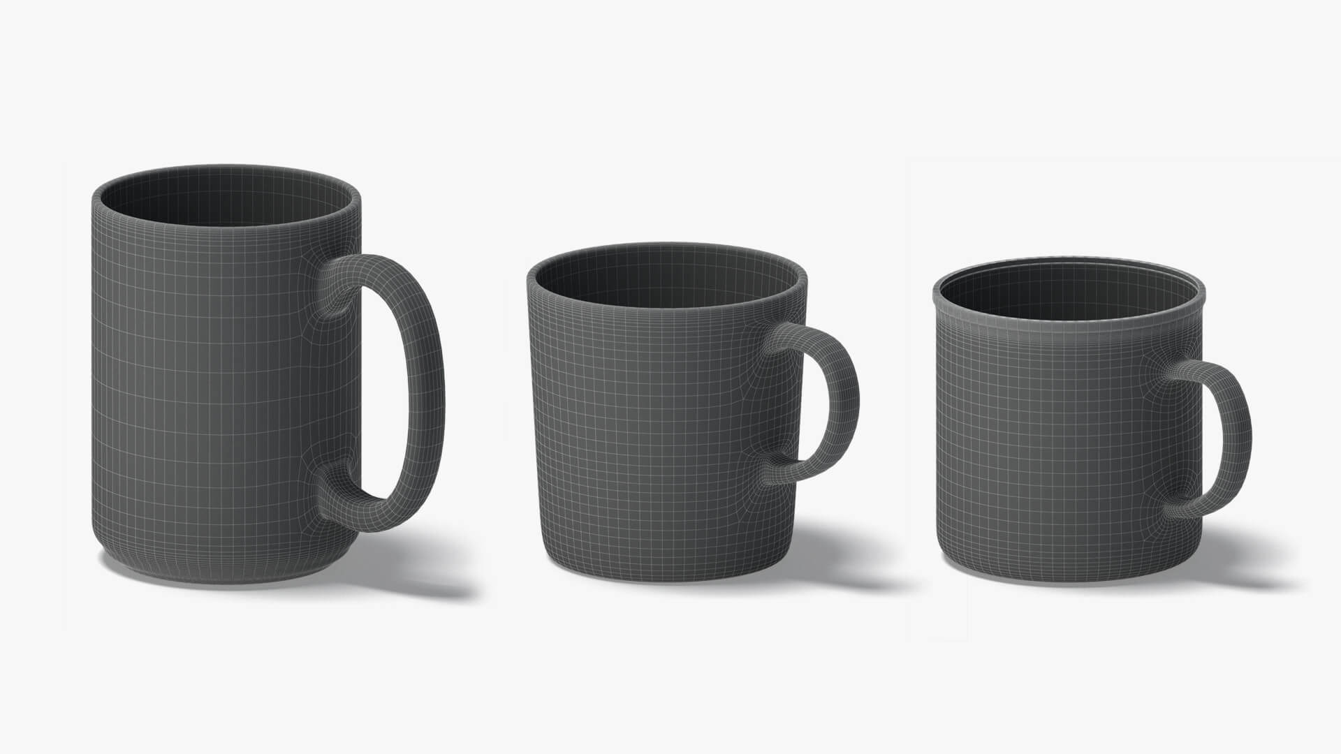 9 Glass Mug Shapes - 3D Model by rebrandy