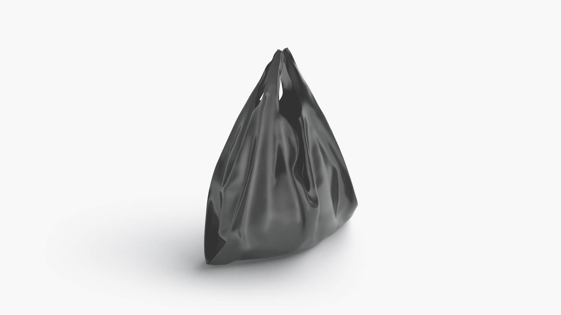 Black TShirt Plastic Bag 3D Model by rebrandy