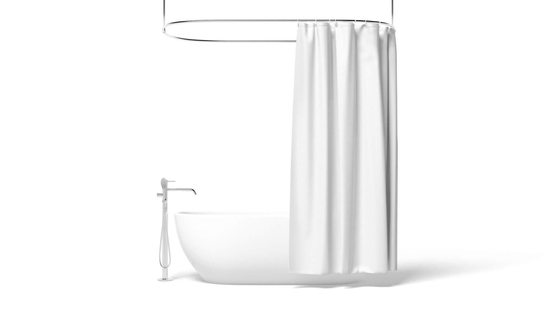 Shower Curtain with Bath Interior Elements - 3D Model by rebrandy