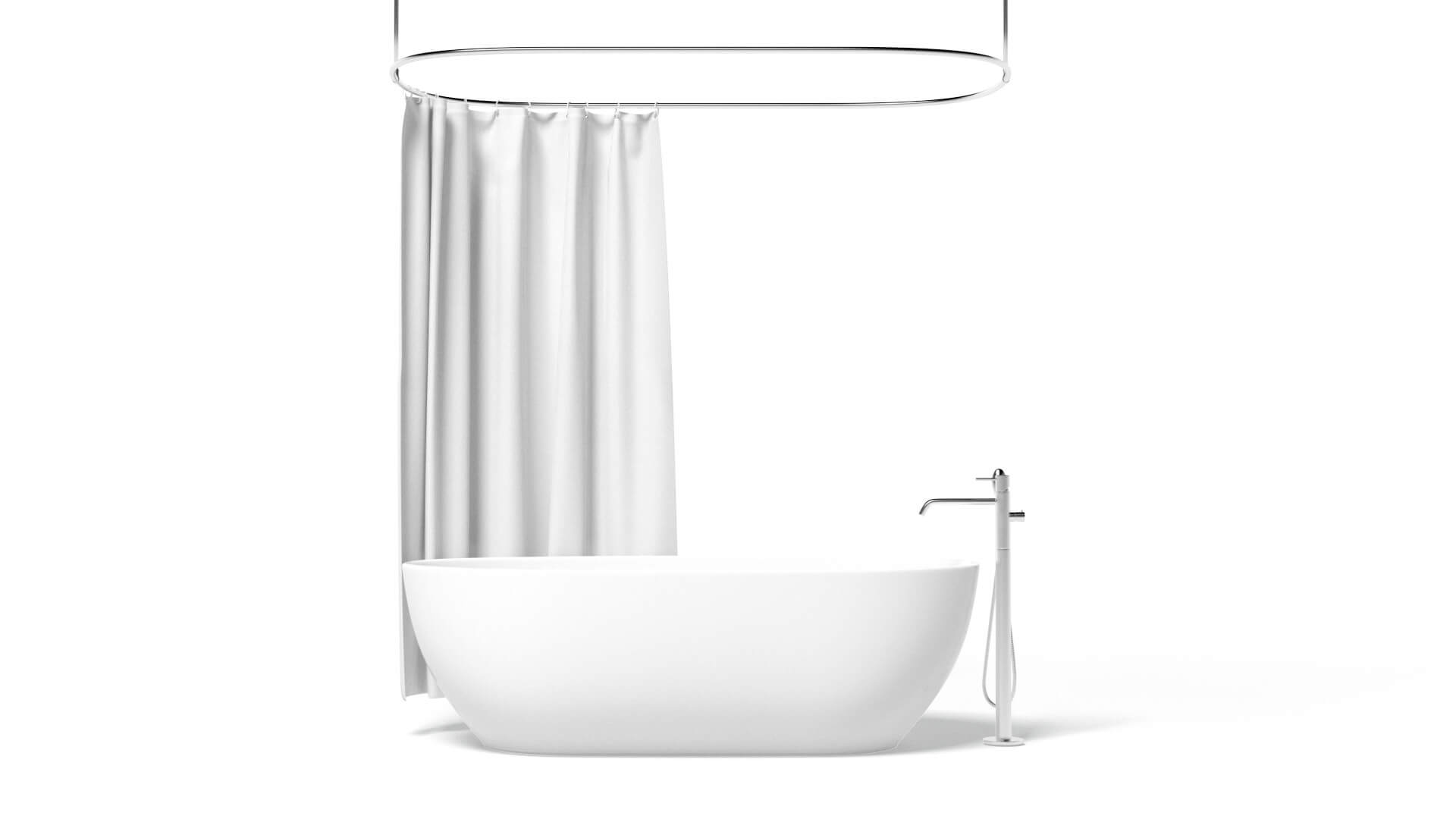 Shower Curtain with Bath Interior Elements 3D Model by rebrandy
