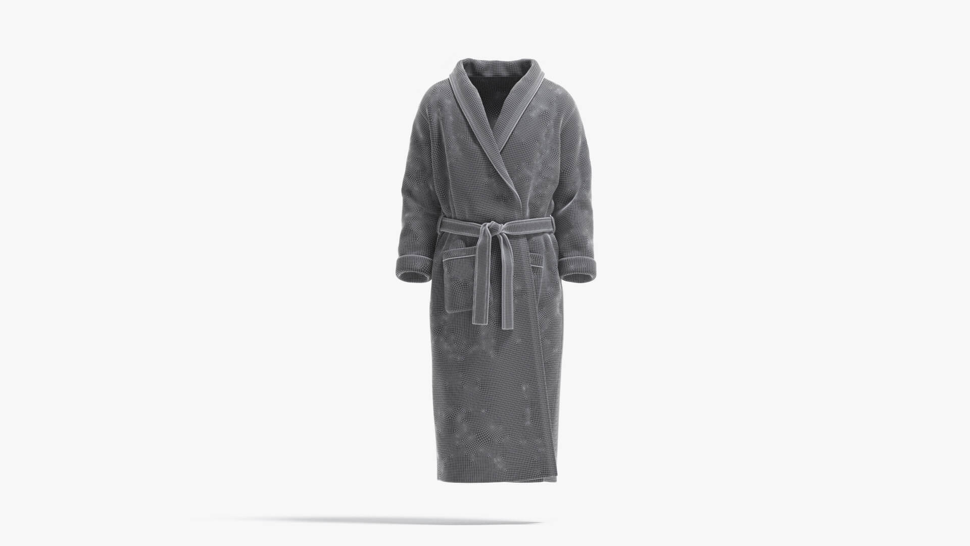 White Hotel Bathrobe - 3D Model by rebrandy