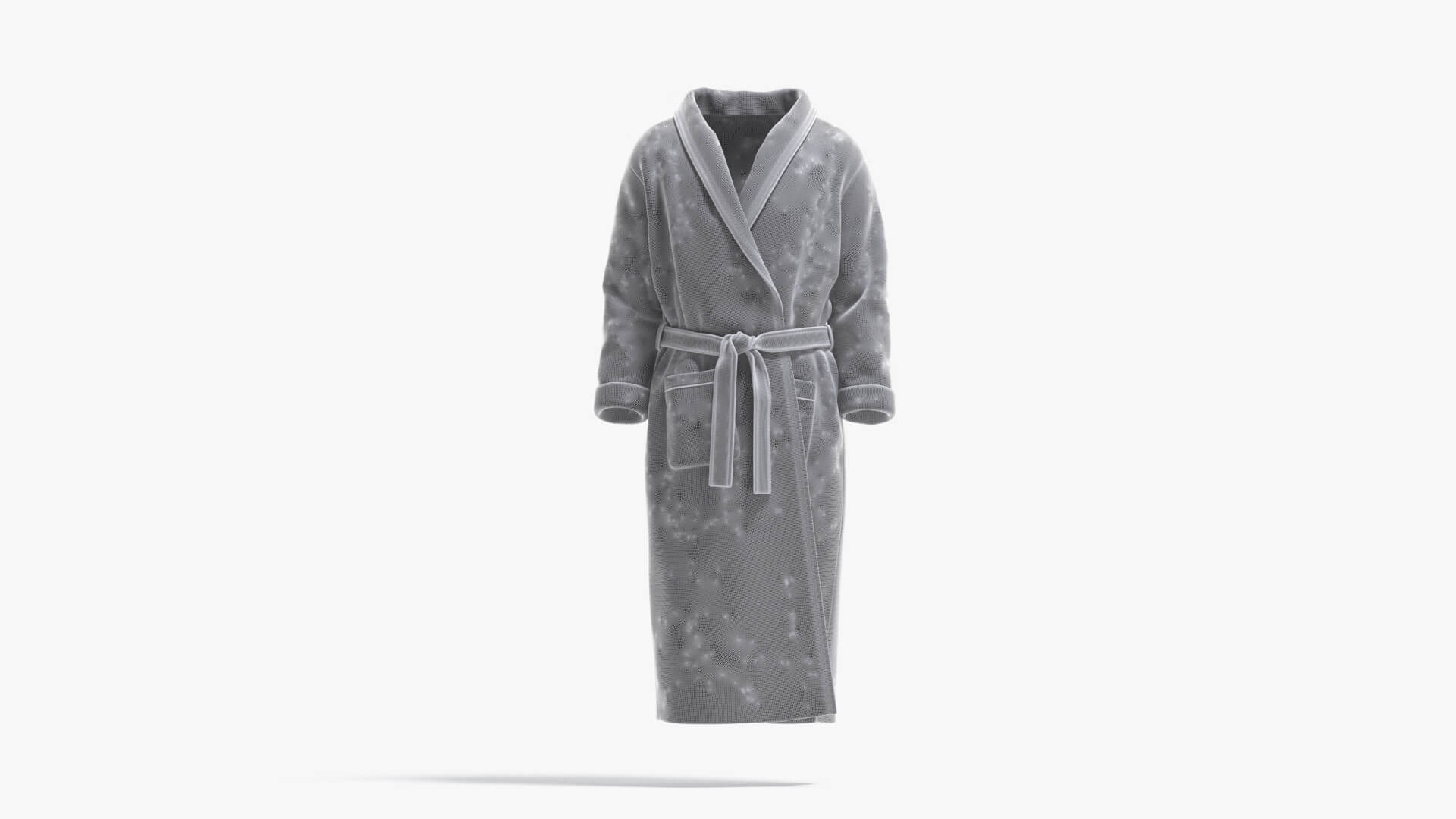 Bath Robe Model White Hotel Bathrobe - 3D Model by rebrandy