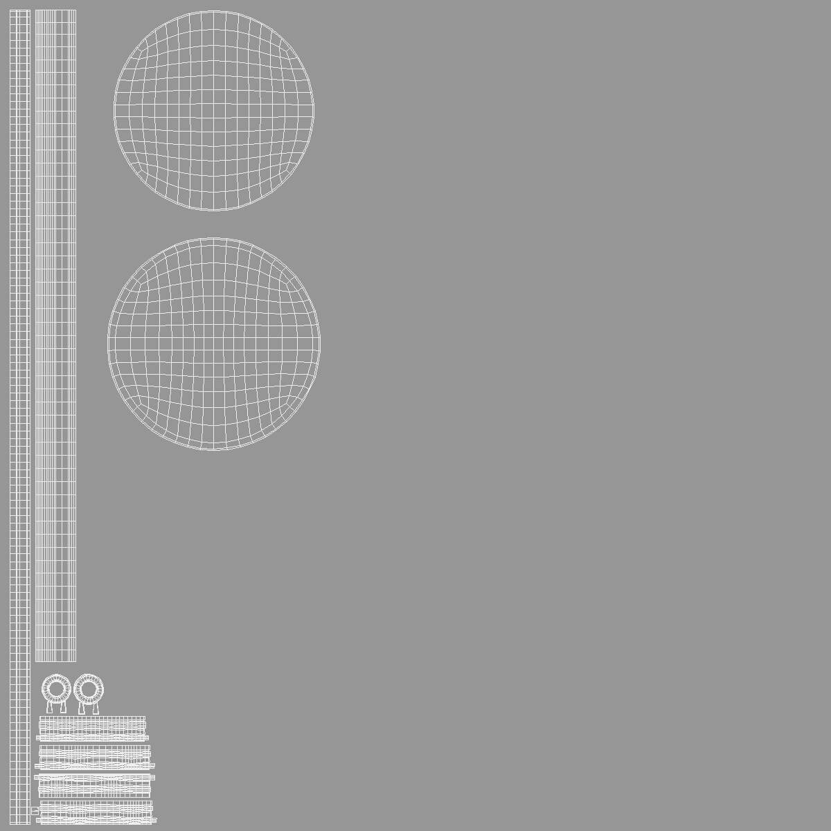 White Round Keychain - Key Tag Holder 3D Model by rebrandy