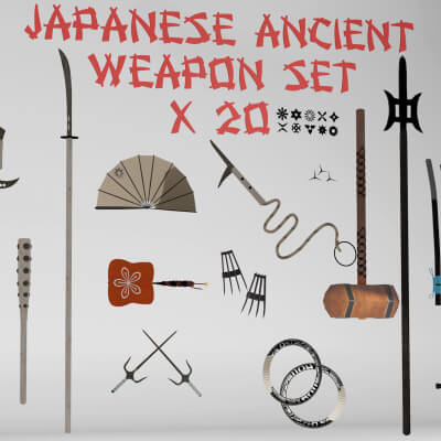 Japanese Ancient Weapon Pack x 20