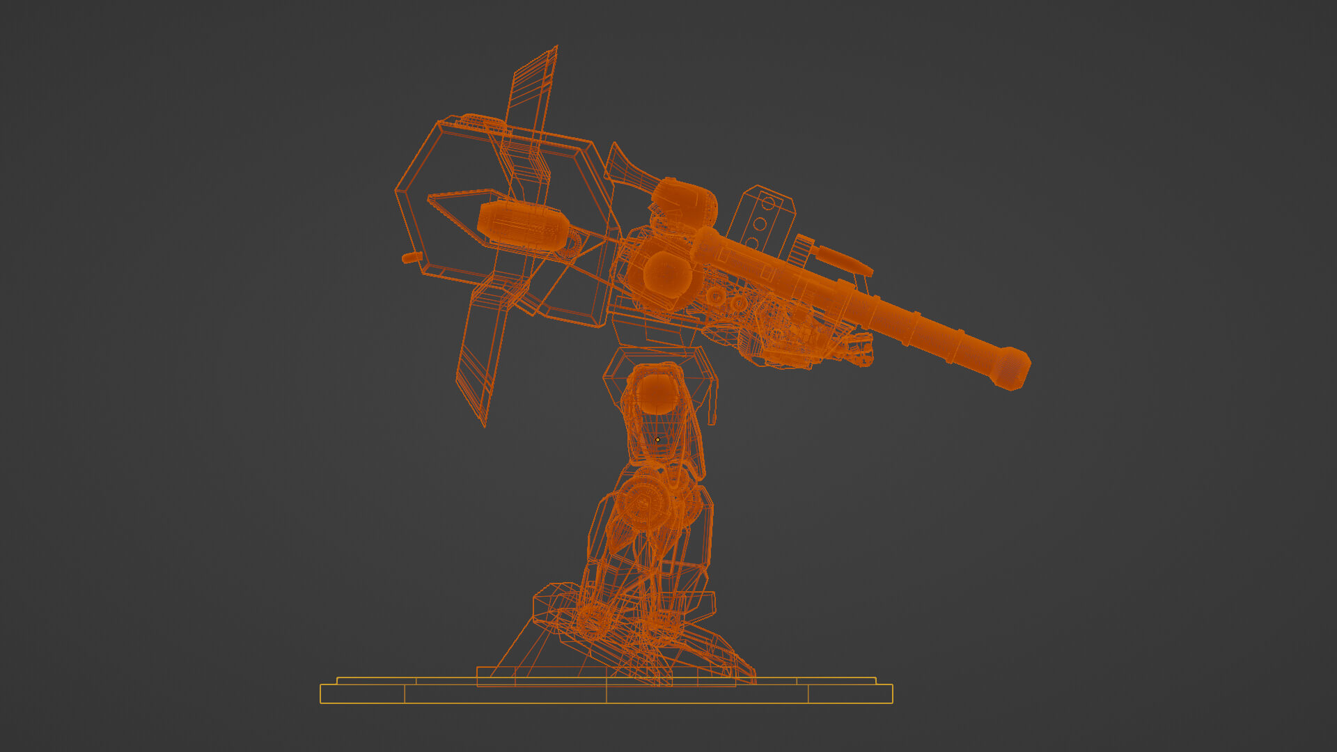 Knightmare Sutherland Orange Flying Ag Bazooka - 3D Model by Redclay777