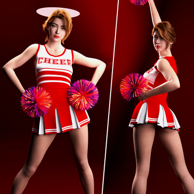 dForce RQL Varsity Cheer Girl Outfit G8F &amp G8.1F-Bundle