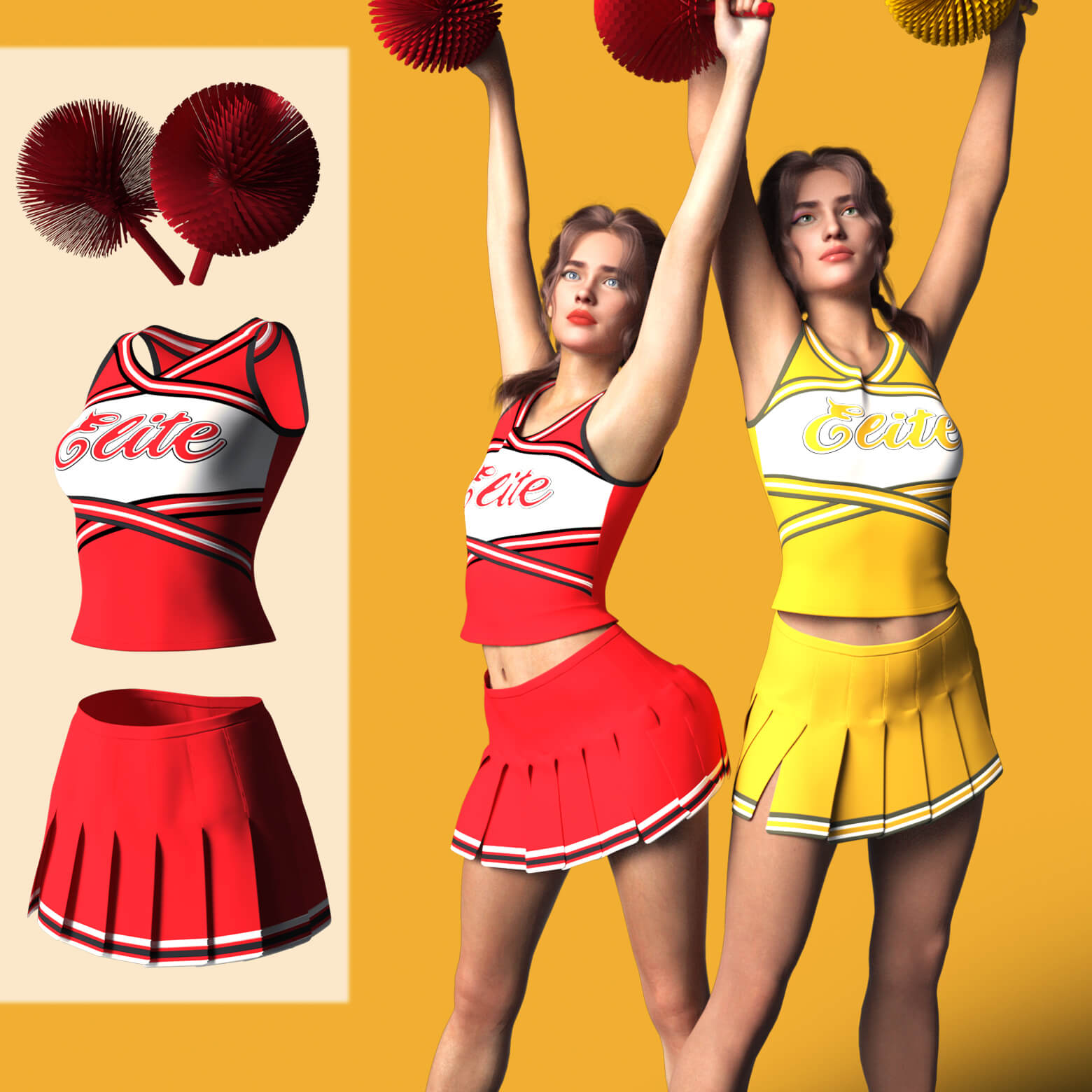 RQL-dForce Cheerleader Outfit G8F & G8.1F