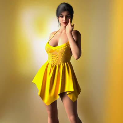 RQL-dForce Corset Flutter Dress G8F &amp G8.1F