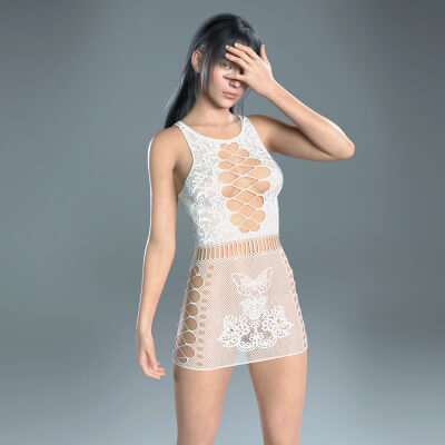 RQL-dForce Lattice Lace Mini Dress G8F &amp G8.1F