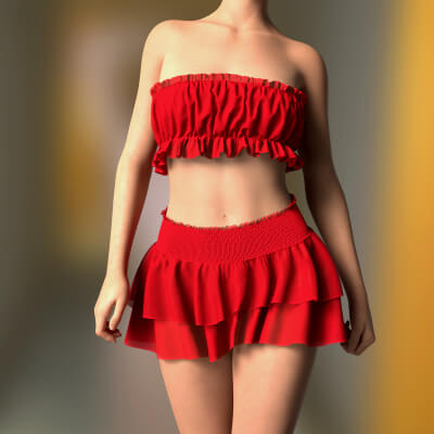 RQL-dForce Ruffle Charm Outfit G8F &amp G8.1F by RedQLips