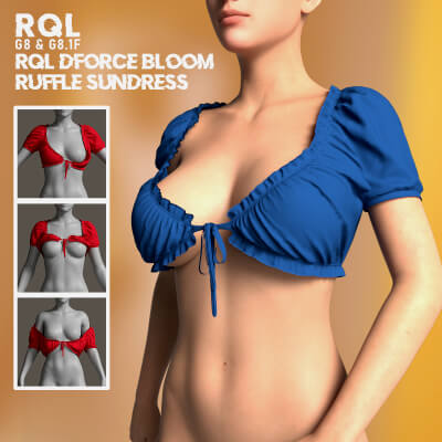 Rql-dForce Seductive Deep-V Puff Top G8F &amp G8.1F by RedQLips