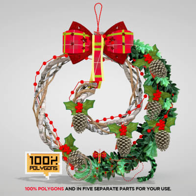 Christmas Wreath - Dried Pine Branches