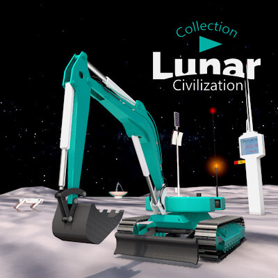 Drone Lunar Excavator