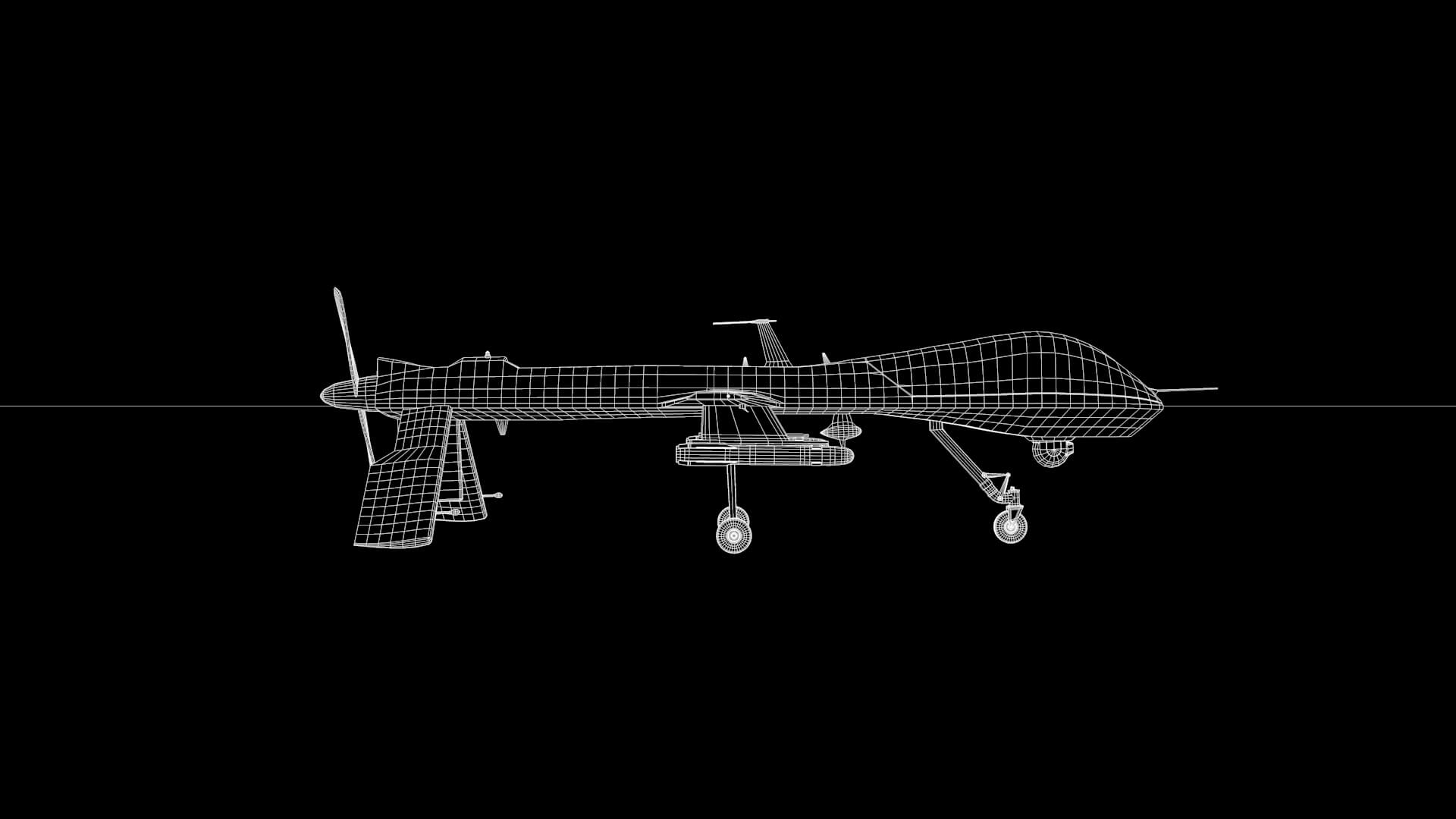 Maquette Métal Drone MQ-1B Predator échelle 1/72 - Kit De Montage - Cadeau Thanksgiving Ou Collection