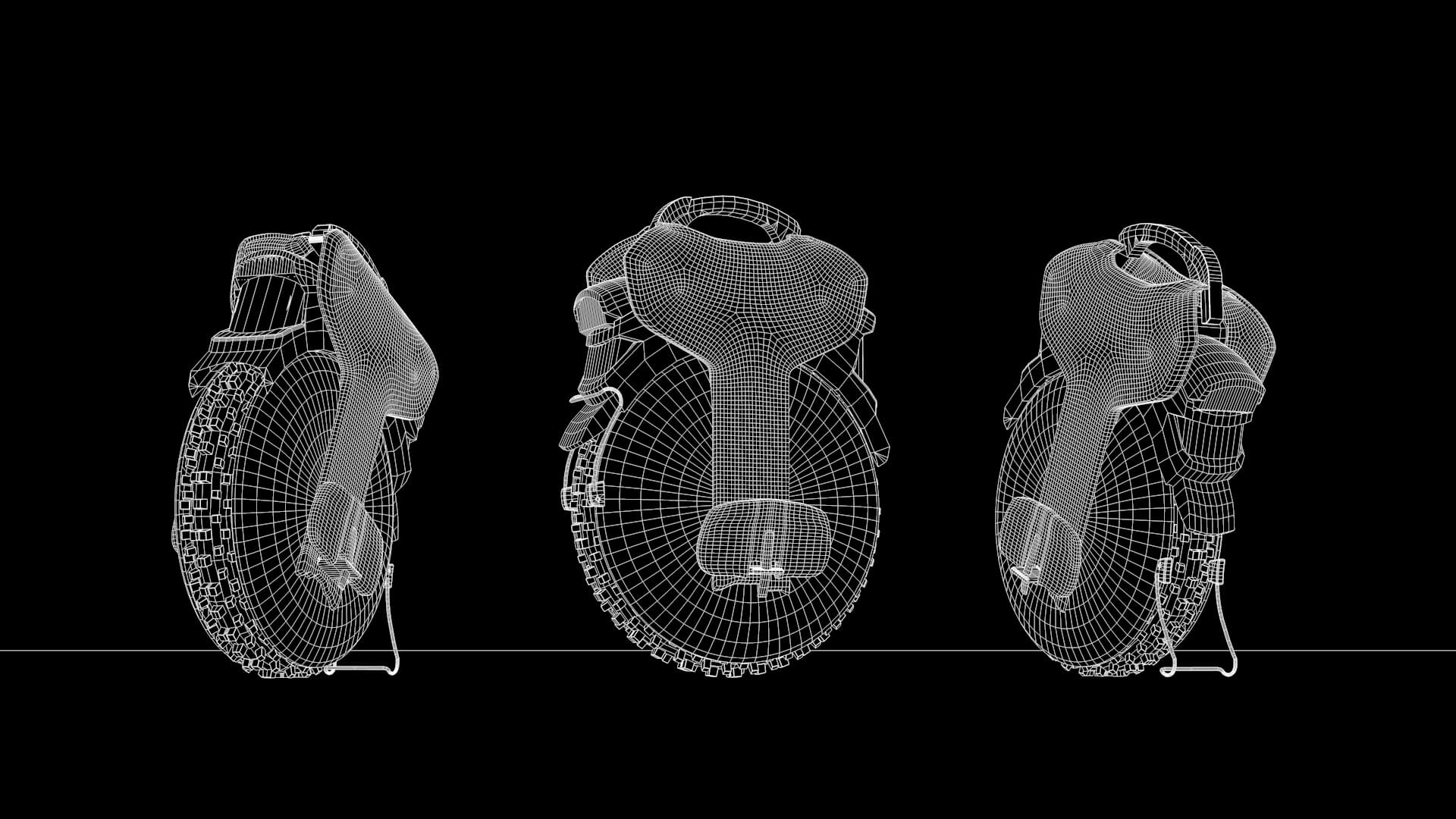 Electric Unicycle 3D Model by renatodalle