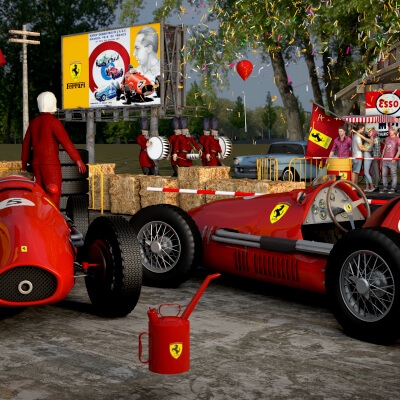 Ferrari 500 F2 1952 and Team