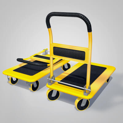 Foldable Platform Cart Yellow