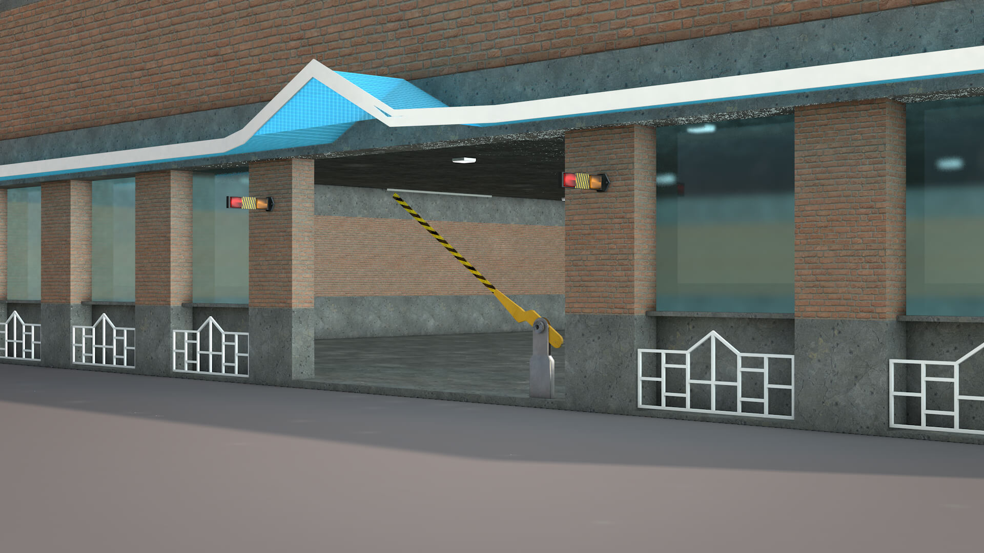 Simple Gallery Building Gallery Building - 3D Model by renatodalle